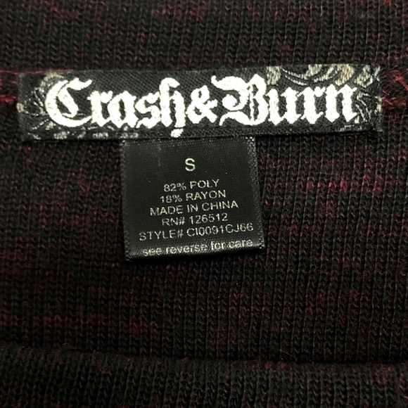 BUCKLE CRASH & BURN Maroon Embellished Sweater - Picture 3 of 3